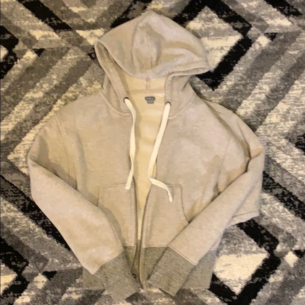 Cropped Aerie Zip Up Hoodie